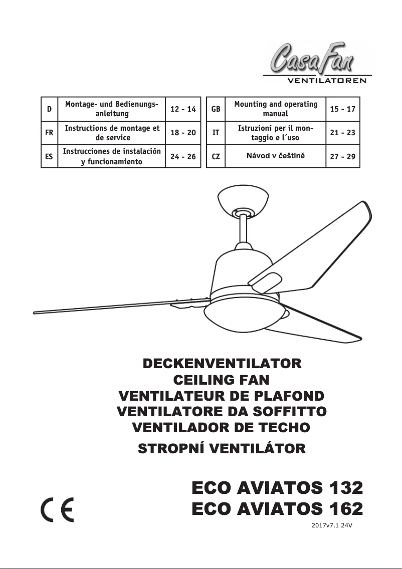 Image de la première page du manuel de l'appareil Eco Aviatos 132