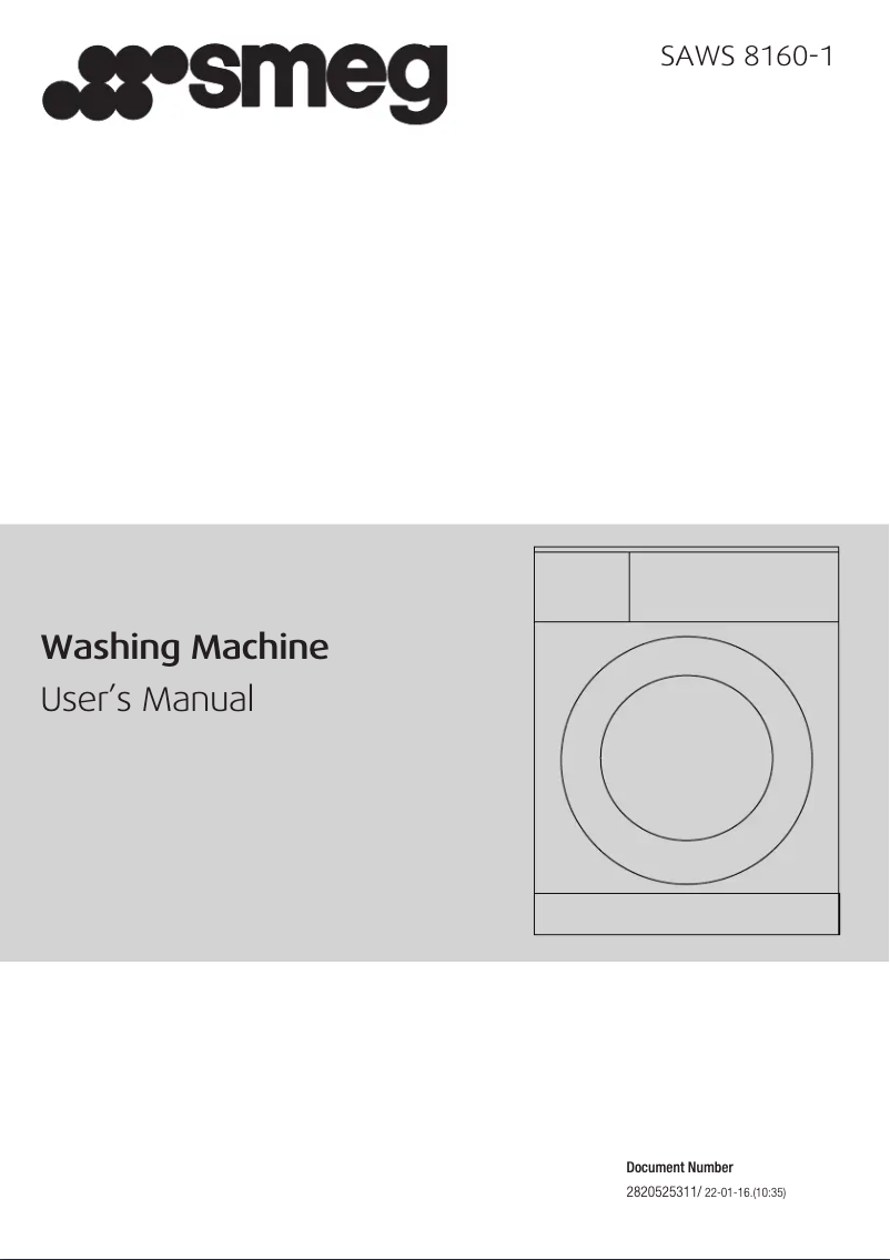 Page 1 de la notice Manuel utilisateur Smeg SAWS8160
