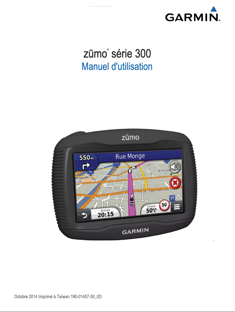 Page n°1 - Manuel utilisateur Garmin Zumo 350LM