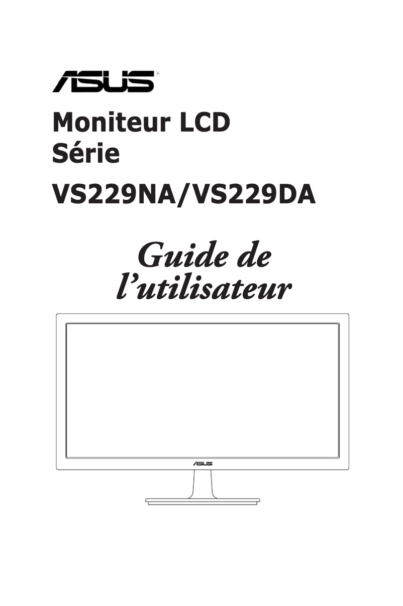Page 1 de la notice Manuel utilisateur Asus VS229DA