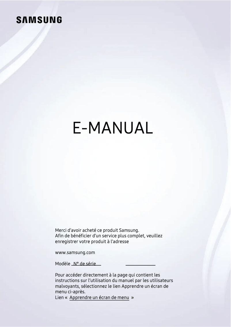 Page n°1 - Manuel utilisateur Samsung QE43LS03BAU
