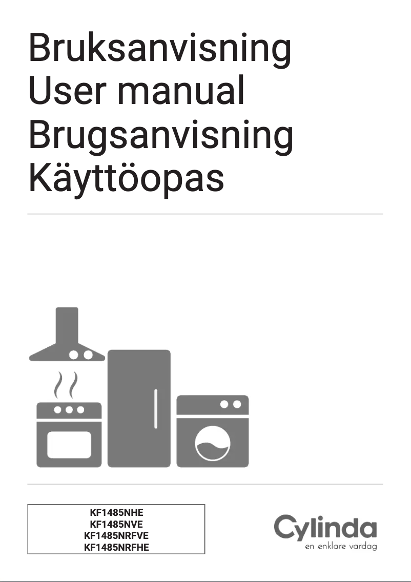 Page 1 de la notice Manuel utilisateur Cylinda KF1485NRFHE