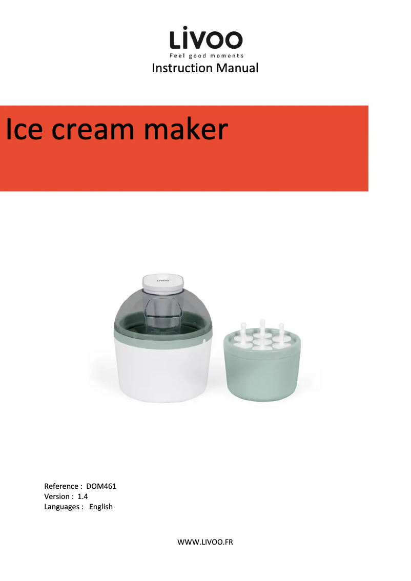 Image de la première page du manuel de l'appareil DOM461