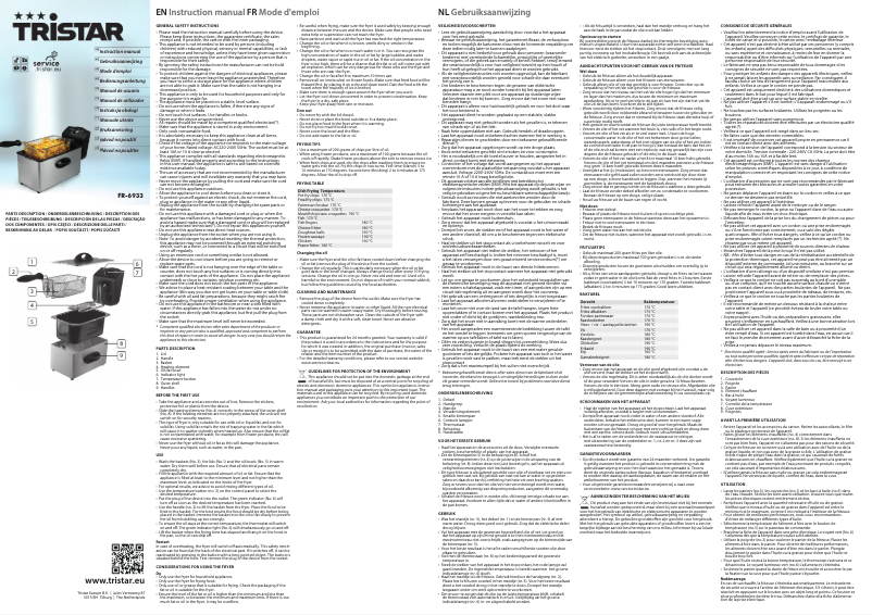 Image de la première page du manuel de l'appareil FR-6933