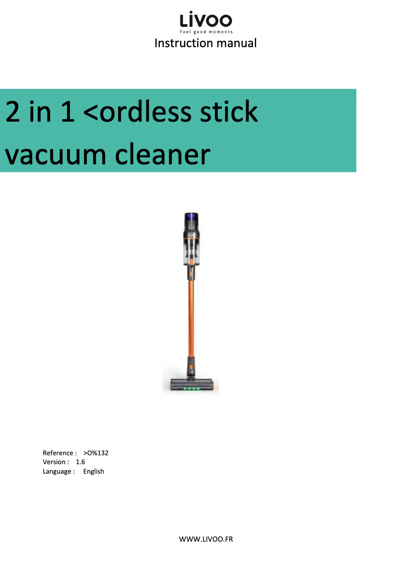 Page n°1 - Manuel utilisateur Livoo DOH132