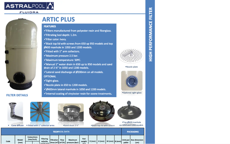Image de la première page du manuel de l'appareil Artic Plus