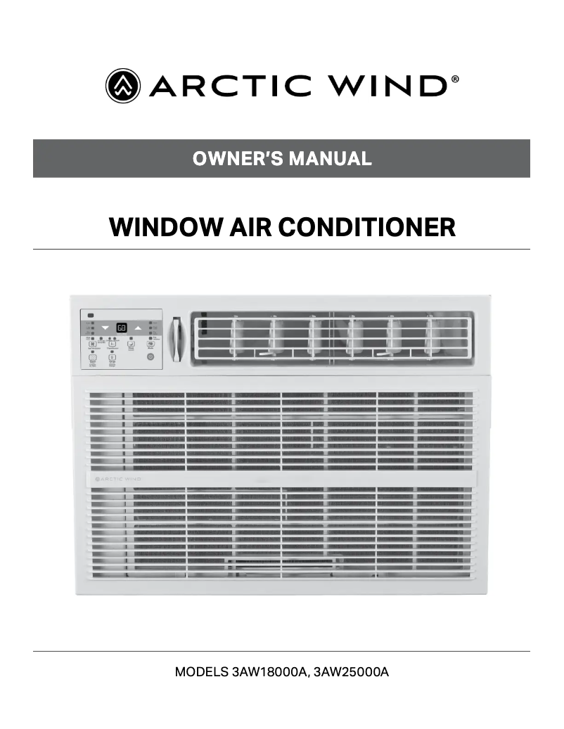 Page 1 de la notice Manuel utilisateur ARCTIC WIND 3AW18000A
