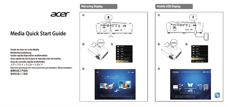Página 1 del manual Manual de usuario Acer X1325Wi