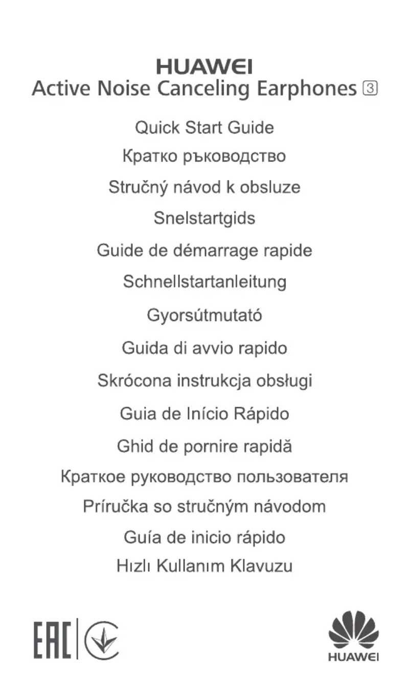 Page 1 de la notice Manuel utilisateur Honor Active Noise Canceling Earphones 3
