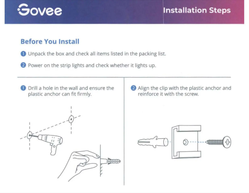 Page n°1 - Manuel utilisateur Govee H6172