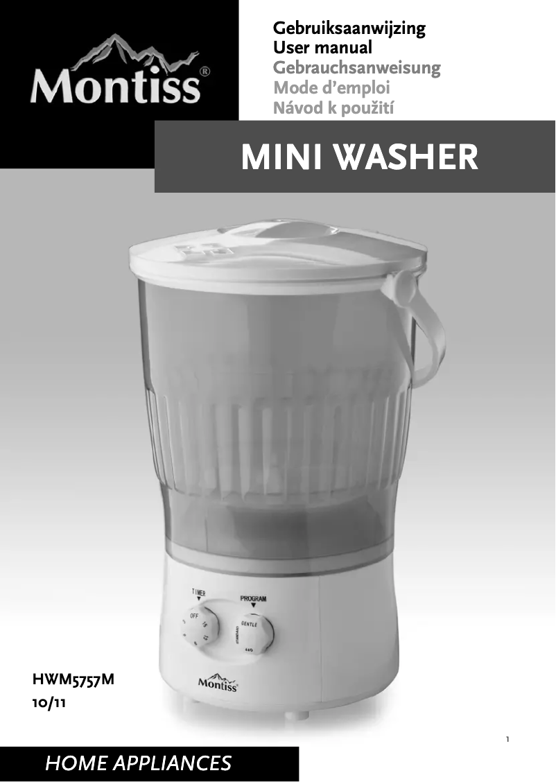 Page 1 de la notice Manuel utilisateur Montiss HWM5757M