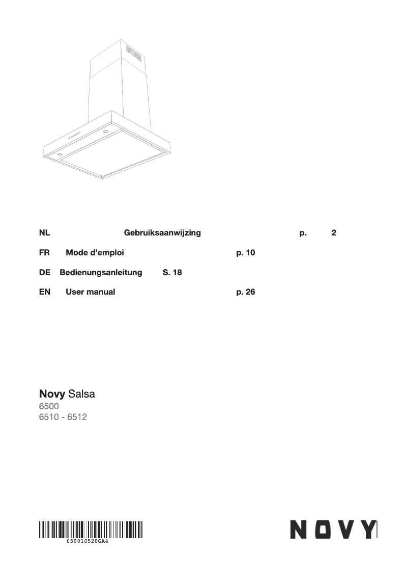 Image de la première page du manuel de l'appareil Salsa 6512