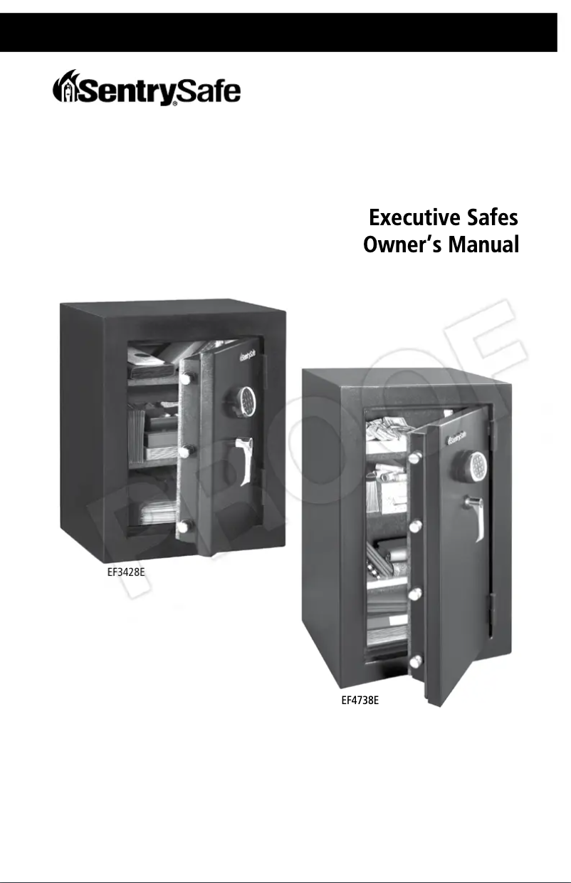 Page 1 de la notice Manuel utilisateur SentrySafe EF4738E