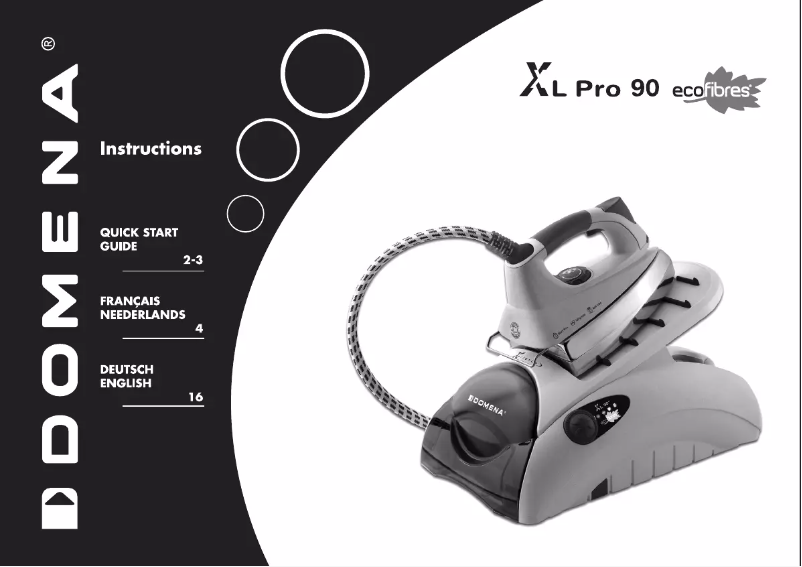 Image de la première page du manuel de l'appareil XL Pro 90 Ecofibres