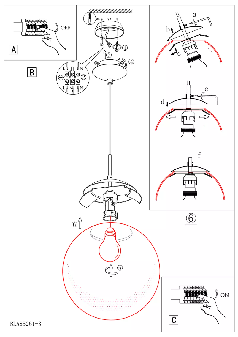 Page 1 de la notice Manuel utilisateur Eglo Rondo