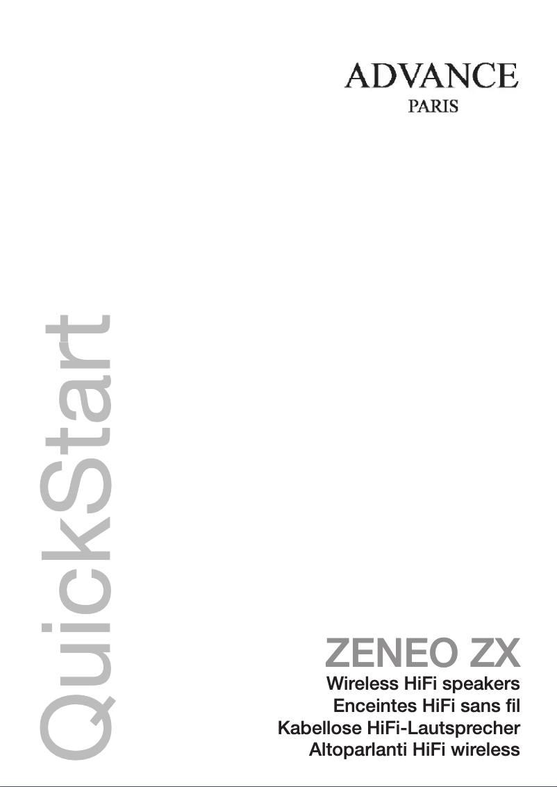 Page 1 de la notice Manuel utilisateur Advance ZENEO ZX