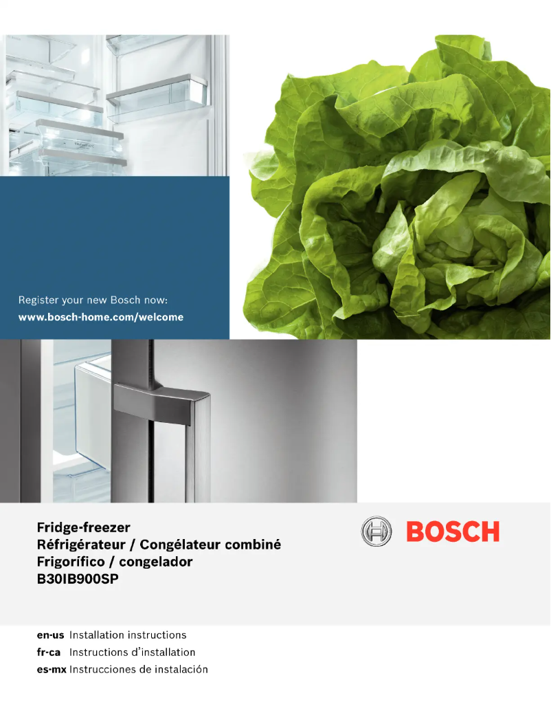 Page n°1 - Guide d'installation Bosch B30IB900SP