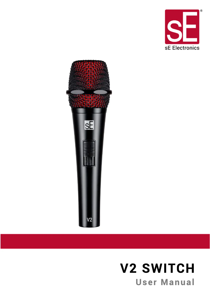 Page 1 de la notice Manuel utilisateur SE Electronics V2 Switch