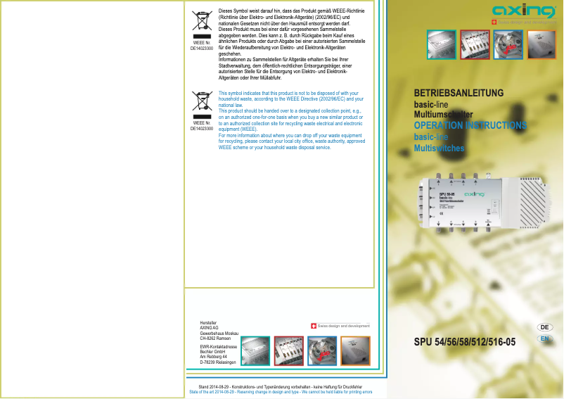 Image de la première page du manuel de l'appareil SPU 56-05