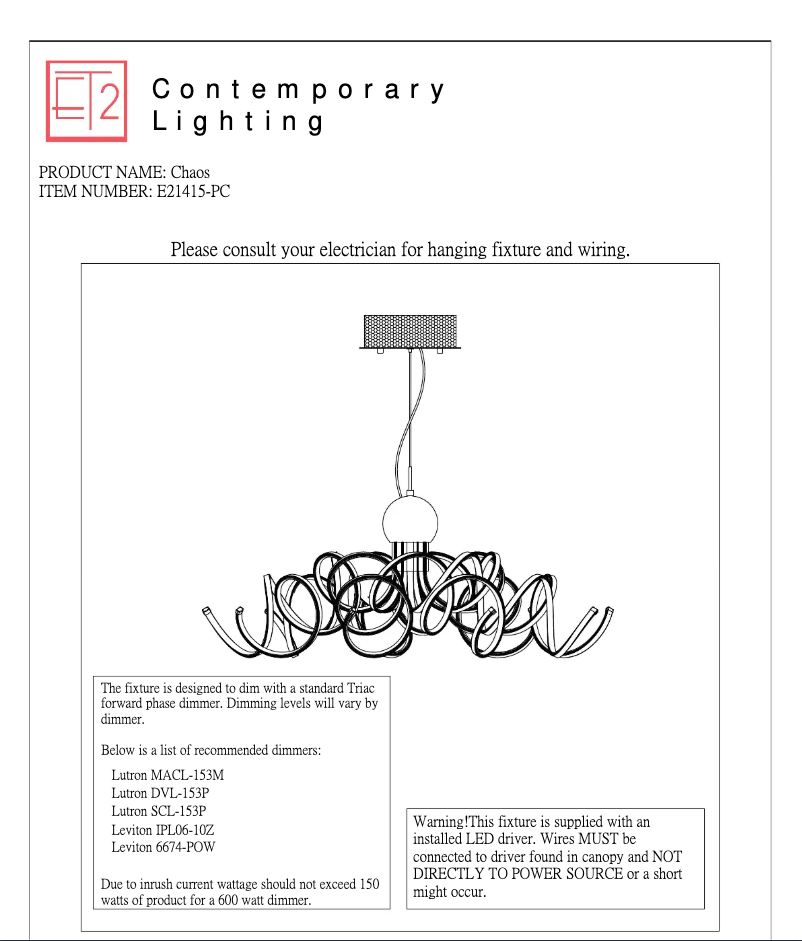 Página 1 del manual Manual de usuario ET2 Chaos E21415-PC