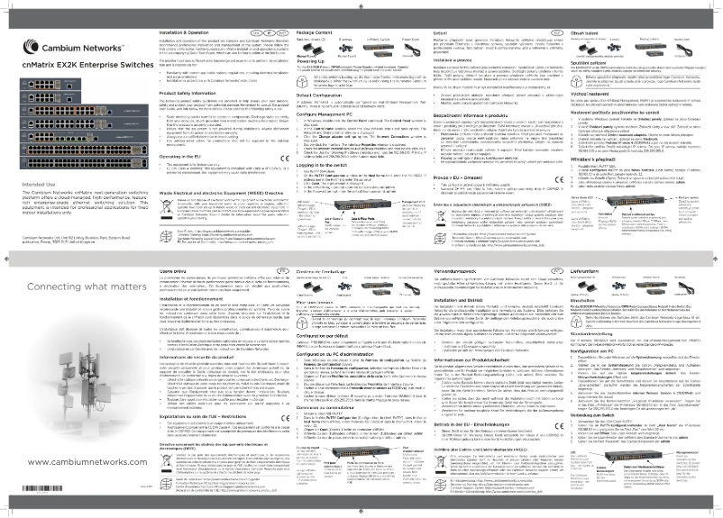 Page n°1 - Manuel utilisateur Cambium Networks cnMatrix EX2052