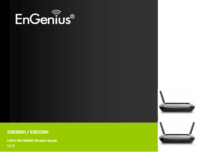 Page 1 de la notice Manuel utilisateur EnGenius ESR150H