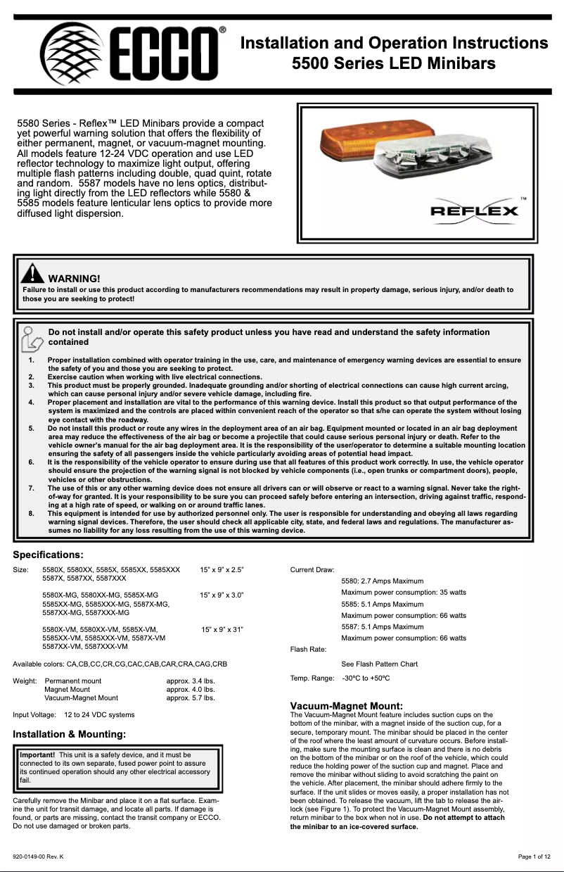 Page 1 de la notice Manuel utilisateur ECCO EB7260