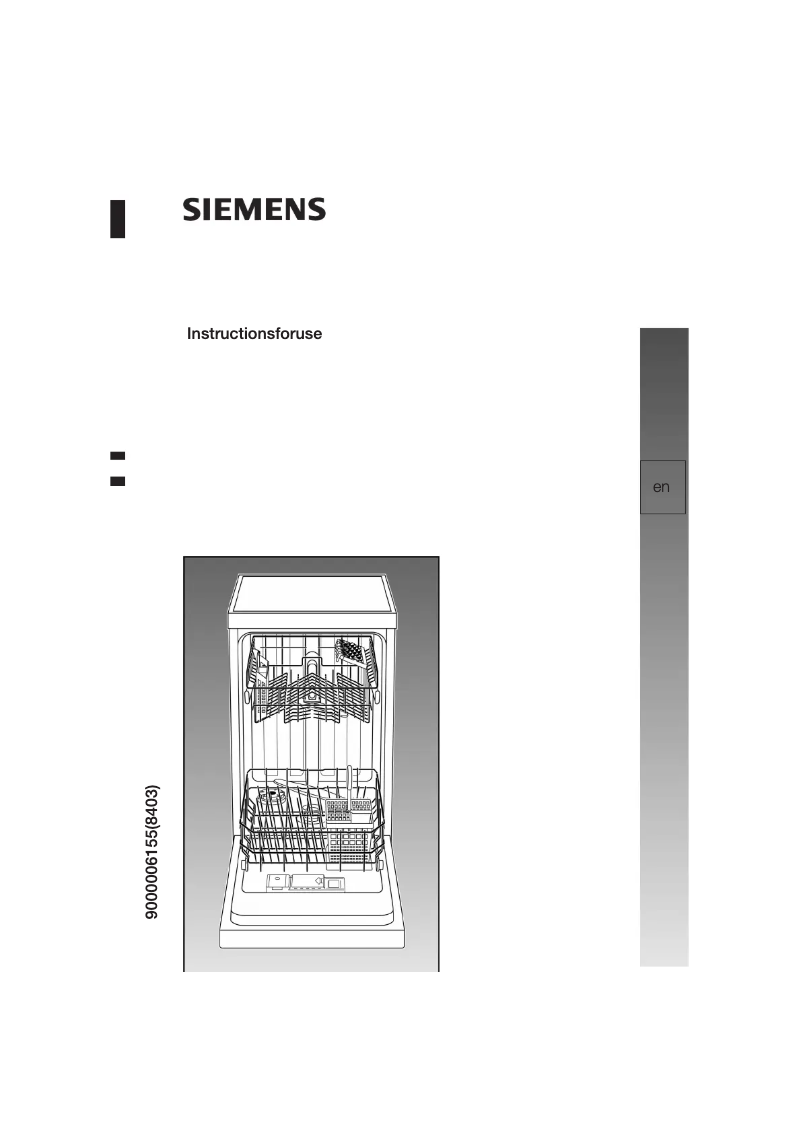 Page n°1 - Manuel utilisateur Siemens SF 25T053