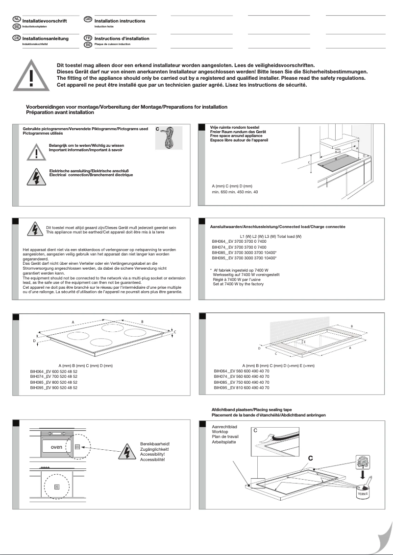 Image de la première page du manuel de l'appareil BIH09571EV