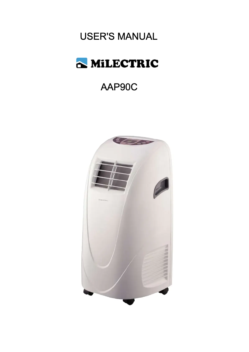 Page 1 de la notice Manuel utilisateur Milectric AAP90C