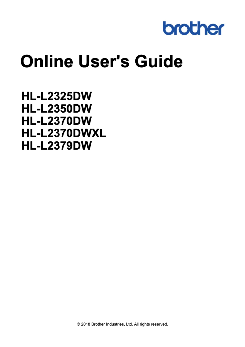 Page 1 de la notice Manuel utilisateur Brother HL-L2325DW