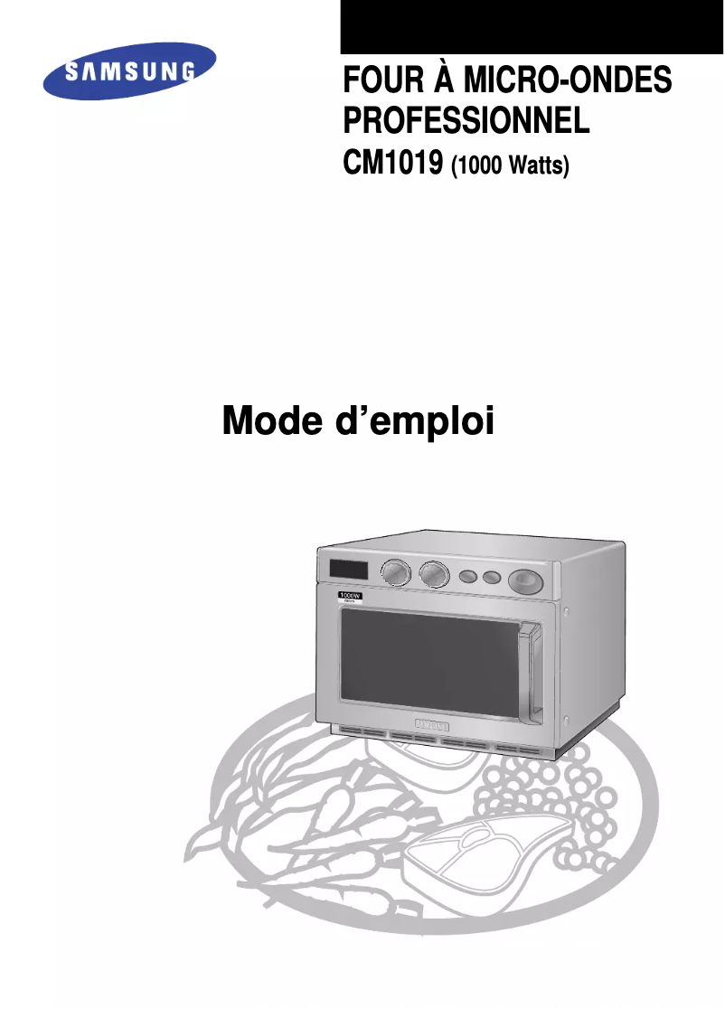 Page n°1 - Manuel utilisateur Samsung CM1019