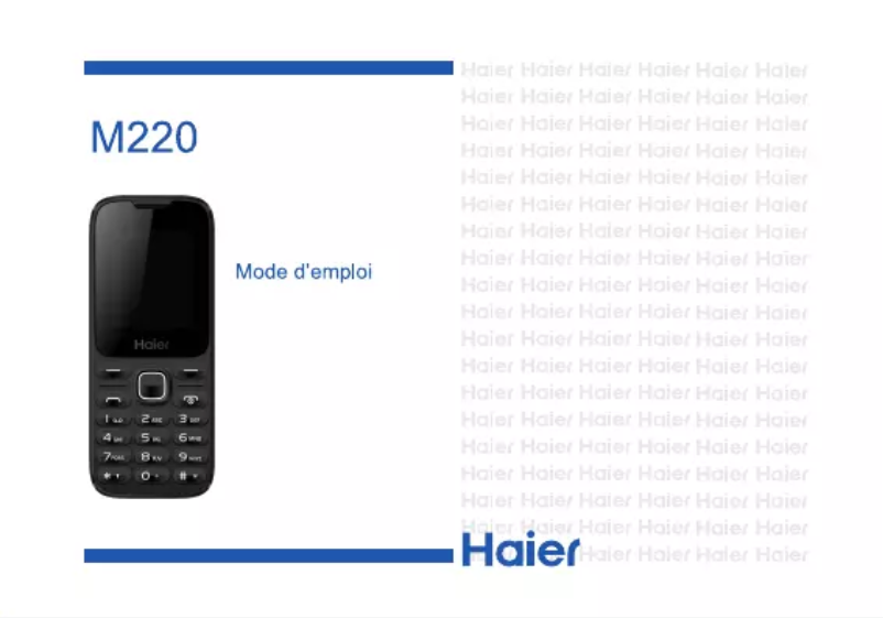 Page n°1 - Manuel utilisateur Haier M220