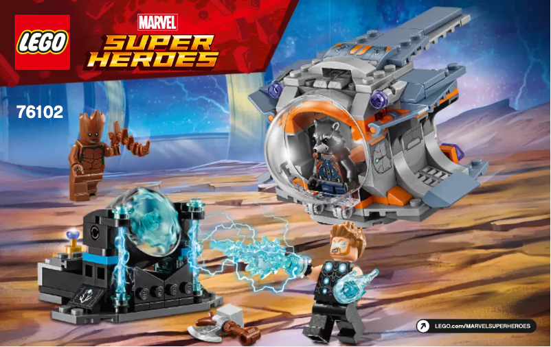 Page 1 de la notice Manuel utilisateur Lego Marvel Super Heroes 76102