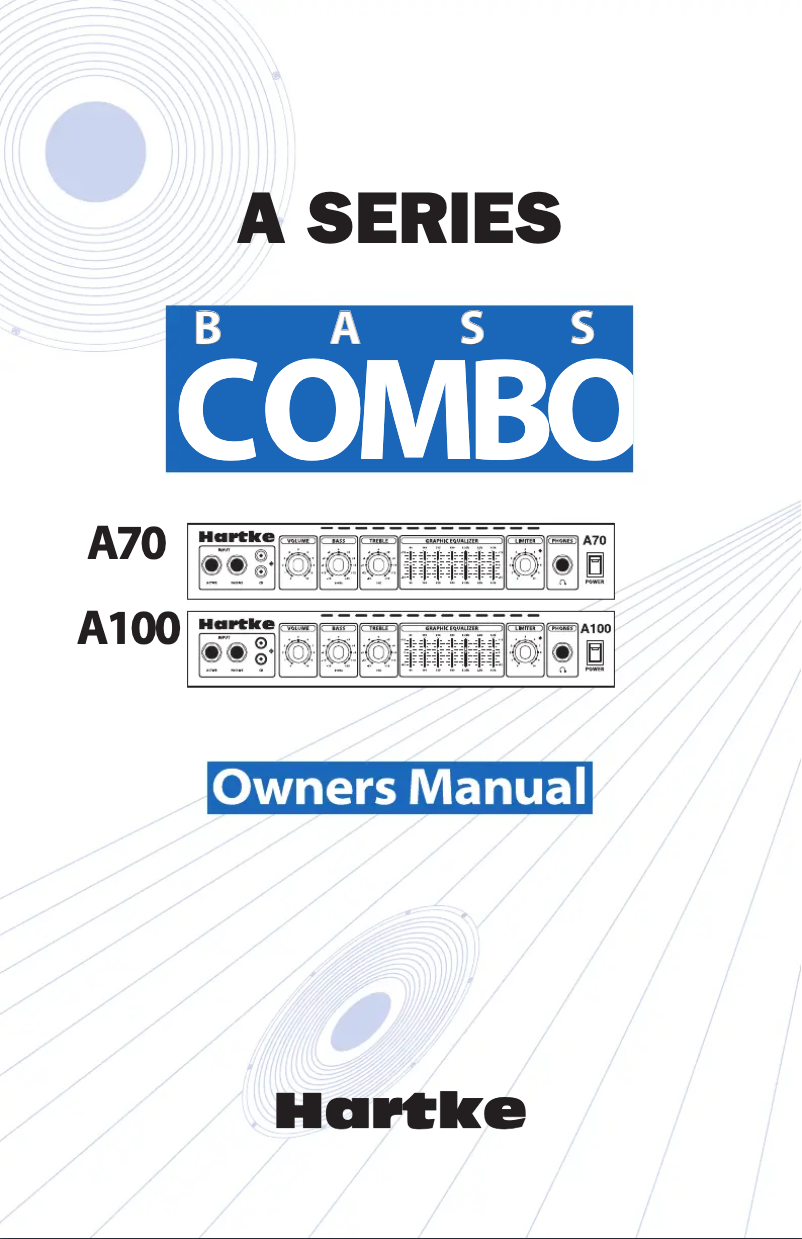 Page 1 de la notice Manuel utilisateur Hartke A70