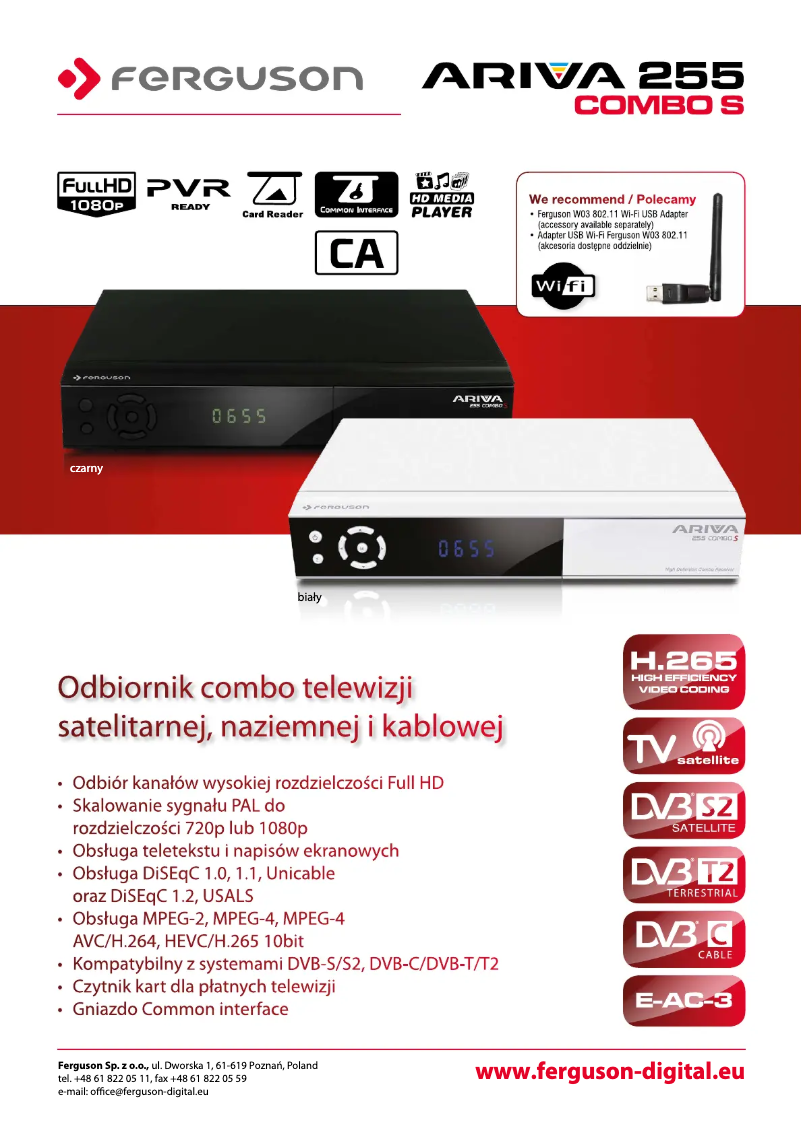 Page n°1 - Fiche technique Ferguson Ariva 255Combo S