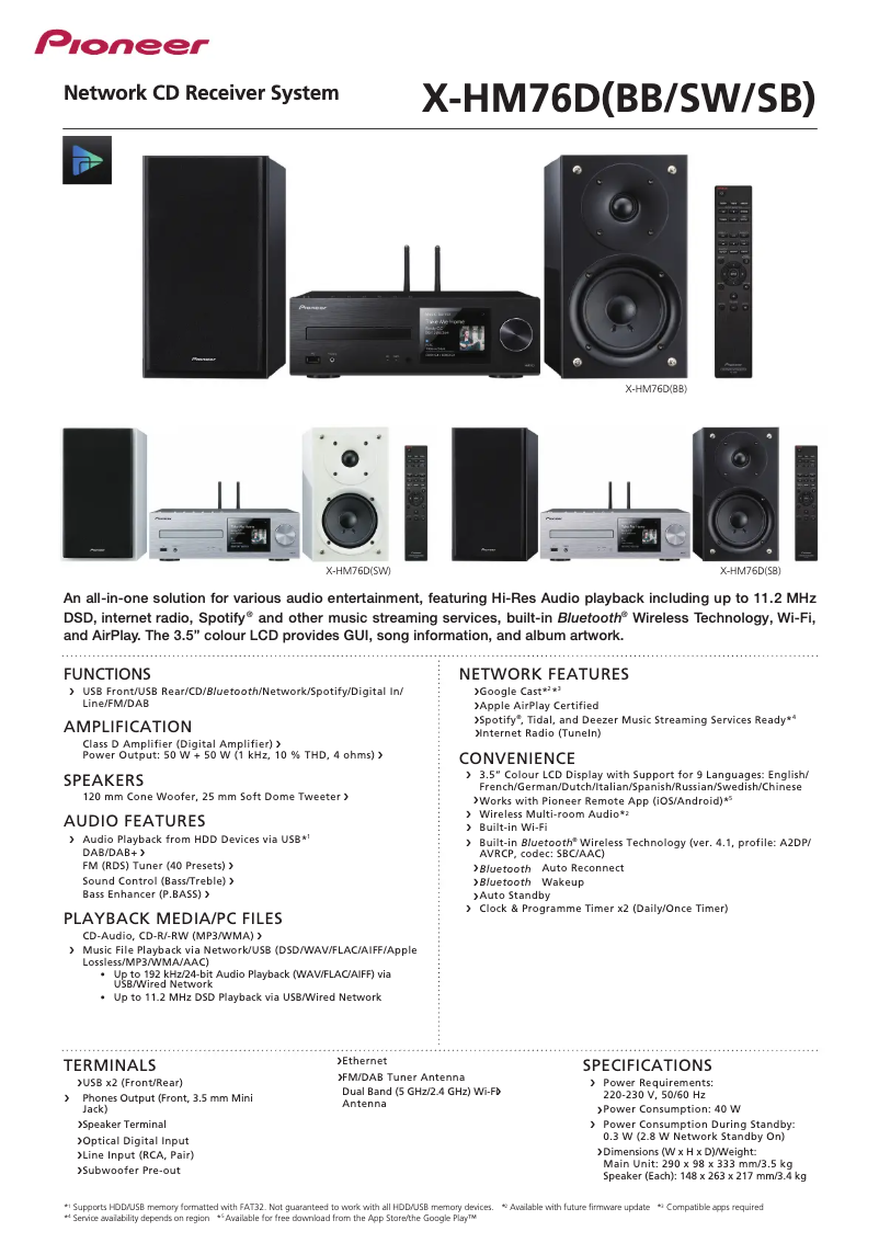 Image de la première page du manuel de l'appareil X-HM76D