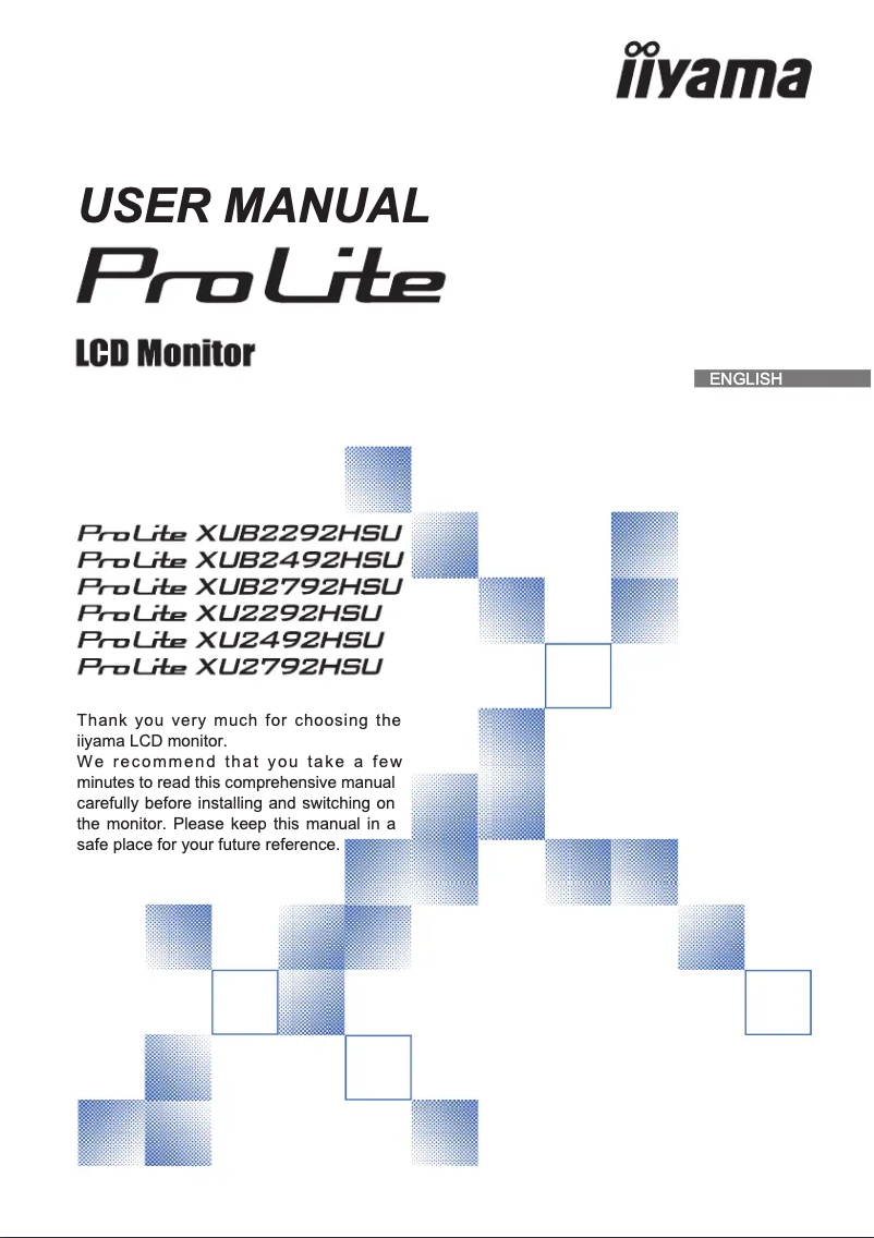 Image de la première page du manuel de l'appareil ProLite XU2792HSU