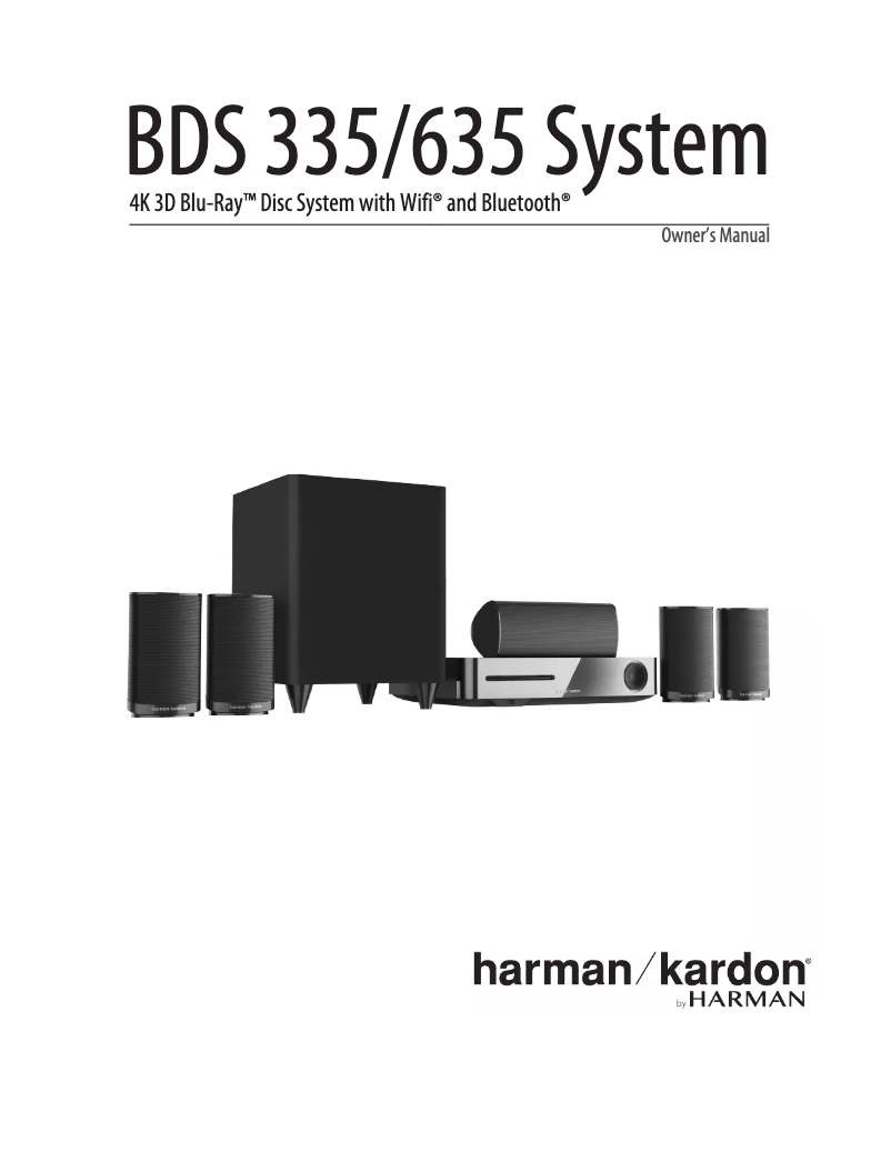 Page 1 de la notice Manuel utilisateur Harman Kardon BDS 635