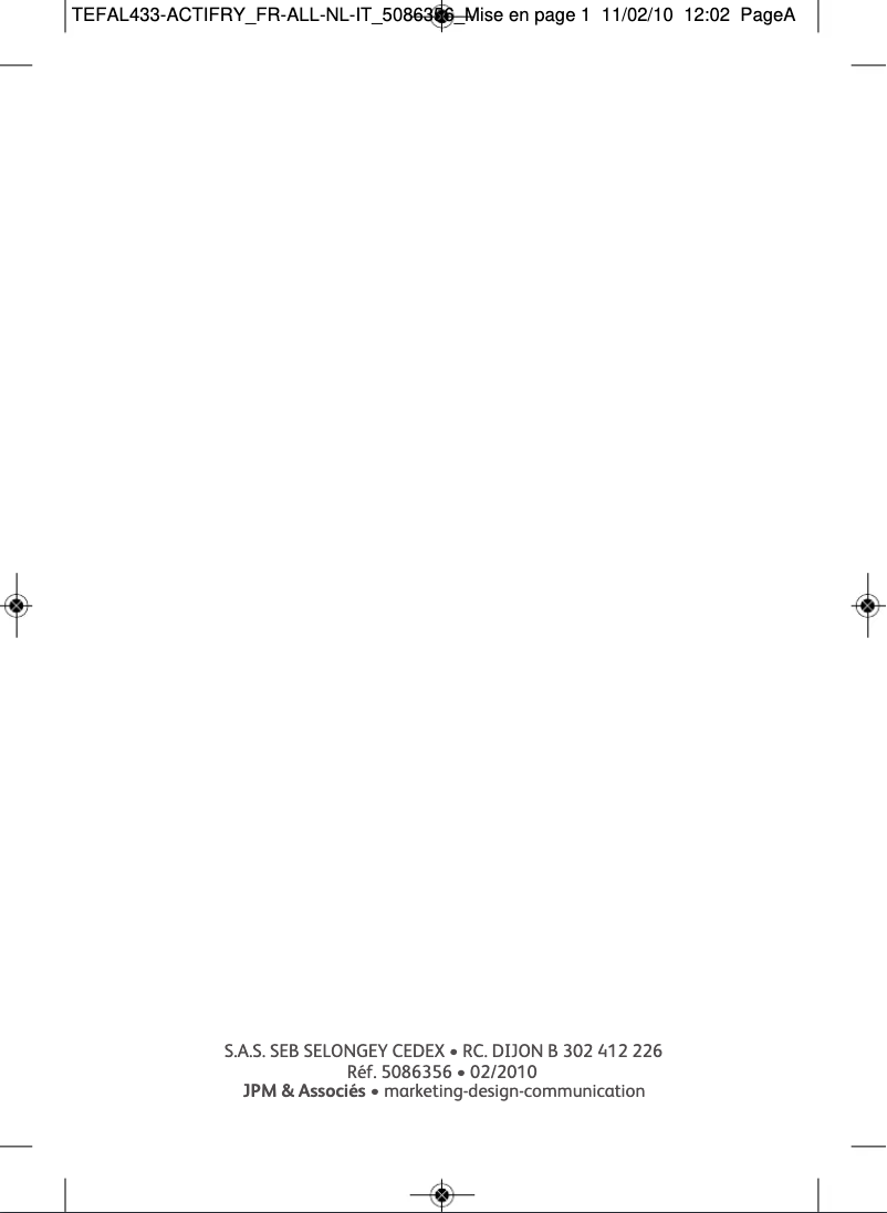 Page 1 de la notice Manuel utilisateur Tefal AW9520