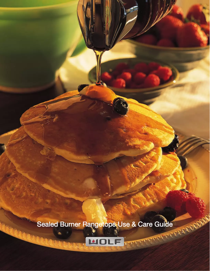 Page 1 de la notice Manuel d'utilisation et d'entretien Wolf SRT484F