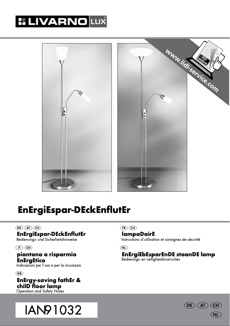 Page 1 de la notice Manuel utilisateur Livarno Lux IAN 101054