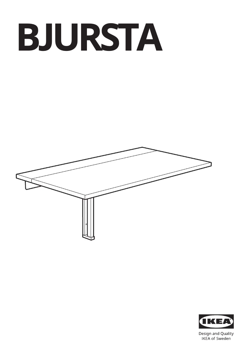 Page 1 de la notice Manuel utilisateur Ikea BJURSTA 502.175.25