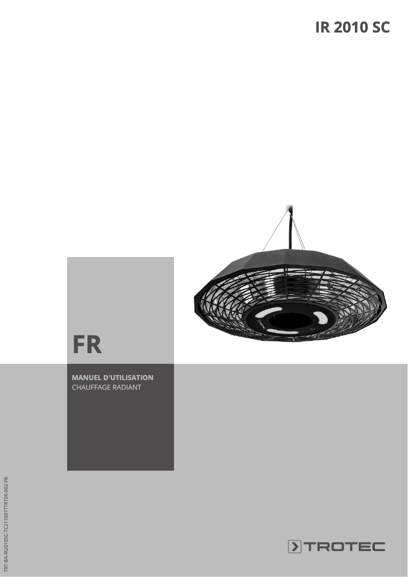 Image de la première page du manuel de l'appareil IR 2010 SC