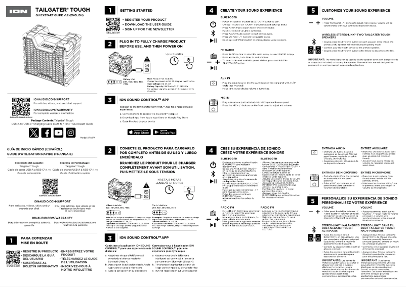Page n°1 - Guide de démarrage rapide ION Tailgater Tough
