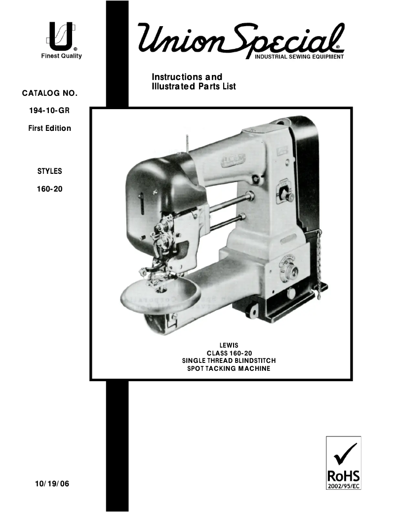 Image de la première page du manuel de l'appareil 160-20