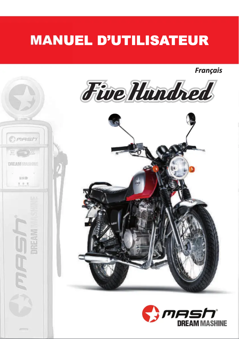 Page 1 de la notice Manuel utilisateur Mash Five Hundred 400cc (2014)