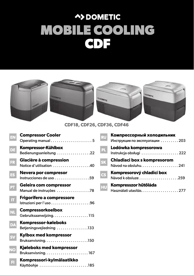 Image de la première page du manuel de l'appareil CoolFreeze CDF 46
