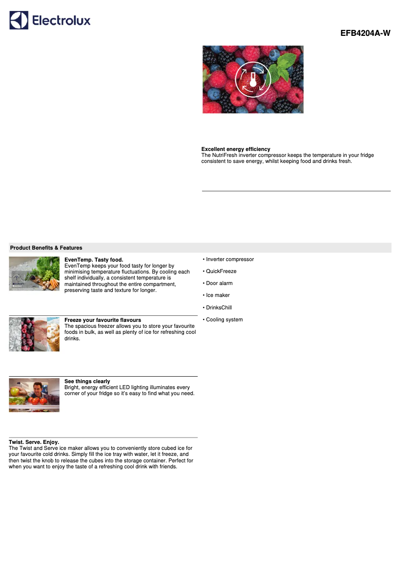 Image de la première page du manuel de l'appareil EFB4204A