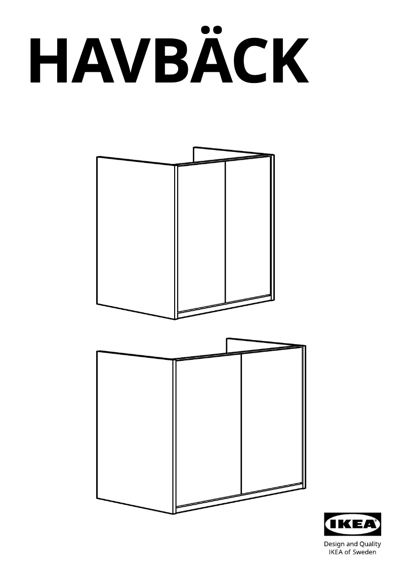 Image de la première page du manuel de l'appareil HAVBÄCK 905.352.48